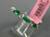 ESTATE .90CT DIAMOND & AAA EMERALD 18K WHITE GOLD SEMI ETERNITY ANNIVERSARY RING