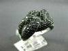 ESTATE WIDE 3.39CTW BLACK DIAMOND 14KT WHITE GOLD INFINITY FUN RING