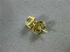 ESTATE .70CT PRINCESS CUT DIAMOND 14K YELLOW GOLD 3D SQUARE STUD EARRINGS #14261