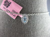 .16CT DIAMOND & AAA AQUAMARINE 14K WHITE GOLD MARQUISE SHAPE HALO LEAF PENDANT