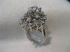 ANTIQUE 1.14CT OLD EURO MINE CUT DIAMOND 14K WHITE GOLD COCKTAIL RING F/G #18807