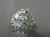ANTIQUE LARGE 1.6CT OLD MINE DIAMOND 14K WHITE GOLD ENGAGEMENT INSERT RING 22658
