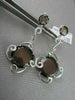 ANTIQUE 14KT 22.47CTW SMOKY TOPAZ & DIAMOND HANGING EARRINGS ONE OF A KIND!!!!!