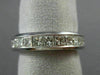 ESTATE WIDE 2.90CT PRINCESS CUT DIAMOND 14KT WHITE GOLD 3D ETERNITY RING #22375