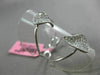 ESTATE LARGE .45CT ROUND DIAMOND 18KT WHITE GOLD 3D DOUBLE TEAR DROP LOVE RING