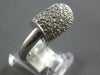 ESTATE WIDE .95CT DIAMOND 14KT WHITE GOLD MULTI ROW RECTANGULAR SLIDING FUN RING