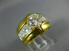 ESTATE LARGE 1.38CT DIAMOND 18KT 2 TONE GOLD 3D ROUND CLASSIC ENGAGEMENT RING