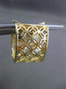 ESTATE EXTRA WIDE 10.37CT DIAMOND & BLUE AGATE 14KT YELLOW GOLD HUGGIE EARRINGS