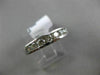 ESTATE .72CT DIAMOND 14KT WHITE GOLD 3D 7 STONE CHANNEL WEDDING ANNIVERSARY RING