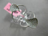 ESTATE LARGE .45CT ROUND DIAMOND 18KT WHITE GOLD 3D DOUBLE TEAR DROP LOVE RING