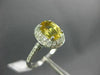 1.41CT DIAMOND & AAA YELLOW TOPAZ 14KT WHITE GOLD 3D OVAL HALO ENGAGEMENT RING