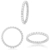 1.51CT DIAMOND 14K WHITE GOLD 3D ROUND LUCIDA ETERNITY WEDDING ANNIVERSARY RING