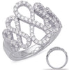 WIDE .60CT DIAMOND 14K WHITE GOLD 3D OPEN FIGURE 8 INFINITY GRADUATING LOVE RING