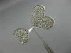 ESTATE WIDE .35CT DIAMOND 14KT WHITE GOLD 3D DOUBLE HEART MICRO PAVE LOVE RING