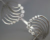 ESTATE LARGE .86CT DIAMOND 18KT WHITE GOLD 3D SHARE PRONG SNAKE BANGLE BRACELET