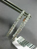 ESTATE LARGE 1.50CT DIAMOND 14KT WHITE GOLD 3D DOUBLE SIDED HOOP HUGGIE EARRINGS