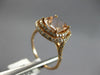 LARGE 2.34CT DIAMOND & AAA MORGANITE 14KT ROSE GOLD DOUBLE HALO ENGAGEMENT RING