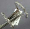 ESTATE LARGE .47CT DIAMOND 18KT WHITE GOLD 3D CLASSIC DOUBLE FULL BAR RING