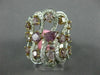 EXTRA LARGE 3.15CT WHITE & PINK DIAMOND 18K WHITE & ROSE GOLD ANNIVERSARY RING