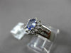 ESTATE 1.08CT DIAMOND & AAA TANZANITE 14KT WHITE GOLD CLUSTER ENGAGEMENT RING