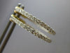 ESTATE .95CT DIAMOND 14K 2 TONE GOLD 3D CLASSIC INSIDE OUT HOOP HANGING EARRINGS