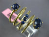 ESTATE LARGE 4.25CT AAA SAPPHIRE 14KT YELLOW GOLD 3D SNAKE FLEXIBLE FUN RING