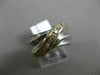 ESTATE LARGE .33CT DIAMOND 14KT WHITE & YELLOW GOLD 3D MULTI WAVE CHANNEL RING