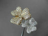 ANTIQUE LARGE 4.95CT DIAMOND 18KT WHITE & ROSE GOLD 3D FLOWER FUN COCKTAIL RING