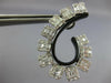 3.39CT DIAMOND & BLACK ENAMEL 18KT WHITE GOLD TEAR DROP HOOP HANGING EARRINGS