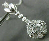 ESTATE .78CT DIAMOND 14K WHITE GOLD ETOILE SOLITAIRE HEART FLOATING PENDANT 3024