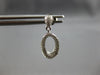 ESTATE .31CT DIAMOND 14KT WHITE GOLD 3D CLASSIC OPEN OVAL FUN HANGING EARRINGS