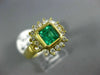 1.12CT DIAMOND & AAA EMERALD 18KT YELLOW GOLD SQUARE HALO BEZEL ENGAGEMENT RING