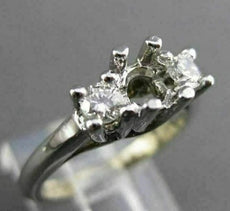 ESTATE .38CT DIAMOND 14KT WHITE GOLD 3D LUCIDA SEMI MOUNT ENGAGEMENT RING #15266