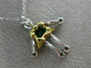 ESTATE 1.71CT DIAMOND & AAA EMERALD 14K TWO TONE GOLD 3D FLEXIBLE FEMALE PENDANT