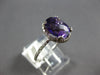 2.81CT DIAMOND & AAA AMETHYST 14KT WHITE GOLD OVAL & ROUND HALO ENGAGEMENT RING
