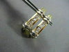 ESTATE .85CT DIAMOND 14K W &Y GOLD PRINCESS UMBRELLA HANGING EARRINGS 22mm #5415