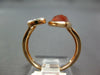 .09CT DIAMOND & AAA ORANGE AGATE 14KT ROSE GOLD PEAR SHAPE CRISS CROSS FUN RING
