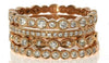 LARGE .70CT DIAMOND 18KT ROSE GOLD MULTI ROW FILIGREE STACKABLE ANNIVERSARY RING