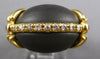 ESTATE .30CT DIAMOND & AAA RUBY & BLACK ONYX 18K YELLOW GOLD 3D ITALIAN FUN RING