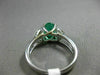 ESTATE 1.63CT DIAMOND & AAA EMERALD 18K WHITE GOLD 3D HEART HALO ENGAGEMENT RING