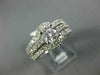LARGE 2.0CT DIAMOND 14KT WHITE GOLD ROUND WEDDING ENGAGEMENT INSERT RING SET 302
