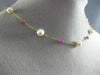 ESTATE AAA RUBY & PEARLS 14KT YELLOW GOLD 3D CLASSIC BY THE YARD NECKLACE #26222