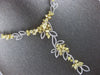 GIA EXTRA LARGE 25.57CT DIAMOND 18KT 2 TONE GOLD 3D MULTI SHAPE LARIAT NECKLACE
