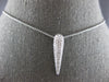 .45CT DIAMOND 14K WHITE GOLD MULTI ROW ELONGATED TEAR DROP PAVE FLOATING PENDANT