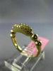 ESTATE .30CT FANCY YELLOW DIAMOND 18KT YELLOW GOLD 3 ROW PAVE ANNIVERSARY RING
