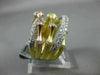 ESTATE LARGE 1.42CT DIAMOND 14KT TRI COLOR GOLD 3D BAMBOO CRISS CROSS LOVE RING