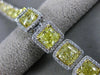 LARGE 1.86CT WHITE & FANCY YELLOW DIAMOND 18KT TWO TONE GOLD 3D TENNIS BRACELET