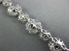 LARGE 13.65CT DIAMOND & AAA SAPPHIRE 18KT WHITE GOLD 3D FLOWER TENNIS BRACELET