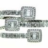 EXTRA LARGE 7.79CT DIAMOND 18KT WHITE GOLD ROUND & BAGUETTE CUFF BANGLE BRACELET