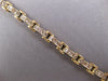 ESTATE 4.36CT DIAMOND 14KT 2 TONE GOLD PRINCESS CHANNEL CLASSIC TENNIS BRACELET